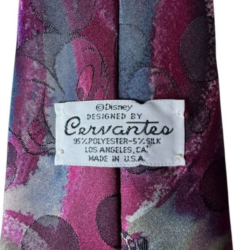 Vintage Cervantes Disney Silk Tie Mickey Mouse Abstract Artsy‎ Career Formal